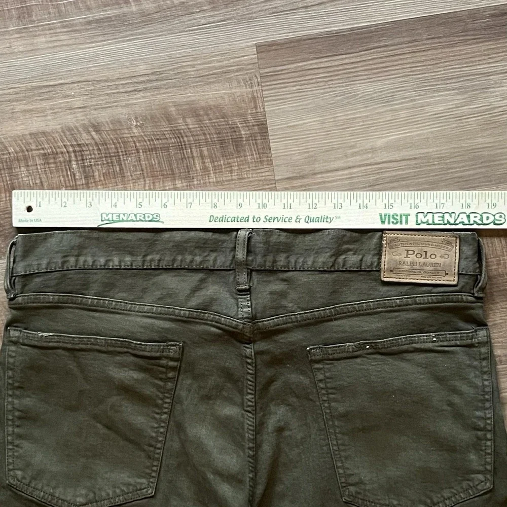 Polo Ralph Lauren Jeans Mens 32x31 Green Authentic Dungarees Slim Straight